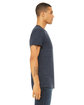 Bella + Canvas Unisex Textured Jersey V-Neck T-Shirt navy slub ModelSide