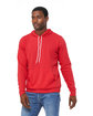 Bella + Canvas Unisex Sponge Fleece Pullover Hoodie heather red ModelQrt