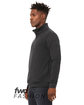 Bella + Canvas FWD Fashion Unisex Quarter Zip Pullover Fleece dark gry heather ModelSide