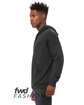 Bella + Canvas FWD Fashion Unisex Full-Zip Fleece with Zippered Hood dark grey ModelSide
