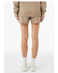 Bella + Canvas Ladies' Cutoff Sweatshort tan ModelBack