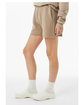 Bella + Canvas Ladies' Cutoff Sweatshort tan ModelSide