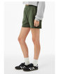 Bella + Canvas Ladies' Cutoff Sweatshort military green ModelSide