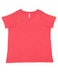 LAT Ladies' Curvy V-Neck Fine Jersey T-Shirt  