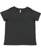 LAT Ladies' Curvy V-Neck Fine Jersey T-Shirt  