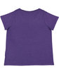 LAT Ladies' Curvy V-Neck Fine Jersey T-Shirt vintage purple ModelBack