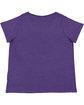 Live and Tell by LAT Ladies' Curvy V-Neck Fine Jersey T-Shirt vintage purple ModelBack