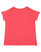 LAT Ladies' Curvy V-Neck Fine Jersey T-Shirt vintage red ModelBack