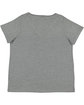 LAT Ladies' Curvy V-Neck Fine Jersey T-Shirt granite heather ModelBack
