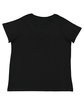 LAT Ladies' Curvy V-Neck Fine Jersey T-Shirt blended black ModelBack