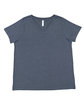 LAT Ladies' Curvy V-Neck Fine Jersey T-Shirt  