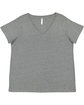 LAT Ladies' Curvy V-Neck Fine Jersey T-Shirt  