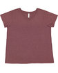LAT Ladies' Curvy V-Neck Fine Jersey T-Shirt  