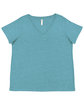 LAT Ladies' Curvy V-Neck Fine Jersey T-Shirt  