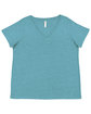 Live and Tell by LAT Ladies' Curvy V-Neck Fine Jersey T-Shirt  