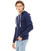 Bella + Canvas Unisex Triblend Sponge Fleece Full-Zip Hoodie navy triblend ModelQrt