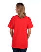 Fruit of the Loom Adult HD Cotton T-Shirt fiery red hthr ModelBack