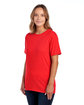 Fruit of the Loom Adult HD Cotton T-Shirt fiery red hthr ModelSide