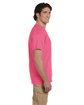 Fruit of the Loom Adult HD Cotton T-Shirt neon pink ModelSide