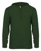 Badger Unisex B-Core Long-Sleeve Performance Hooded T-Shirt forest ModelBack