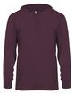 Badger Unisex B-Core Long-Sleeve Performance Hooded T-Shirt maroon ModelBack