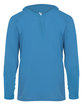 Badger Unisex B-Core Long-Sleeve Performance Hooded T-Shirt electric blue ModelBack