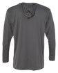 Badger Unisex B-Core Long-Sleeve Performance Hooded T-Shirt graphite ModelBack