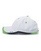 Pacific Headwear Lite Series Cap white/ neon grn ModelSide