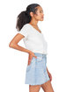 US Blanks Ladies' Made in USA Hemp V-Neck T-Shirt natural ModelSide
