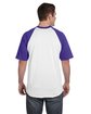 Augusta Sportswear Adult Short-Sleeve Baseball Jersey white/ purple ModelBack