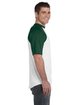 Augusta Sportswear Adult Short-Sleeve Baseball Jersey white/ drk green ModelSide