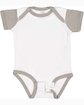 Rabbit Skins Infant Baby Rib Bodysuit white/ titanium ModelQrt