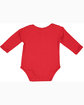 Rabbit Skins Infant Long-Sleeve Bodysuit red ModelBack