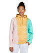 US Blanks Unisex Made in USA Rainbow Tie-Dye Hooded Sweatshirt  