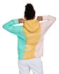 US Blanks Unisex Made in USA Rainbow Tie-Dye Hooded Sweatshirt multicolor ModelBack