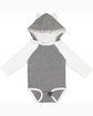 Rabbit Skins Infant Long Sleeve Fine Jersey Bodysuit With Ears granite hth/ wht ModelQrt