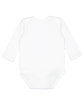Rabbit Skins Infant Long Sleeve Jersey Bodysuit white ModelBack