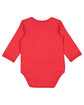 Rabbit Skins Infant Long Sleeve Jersey Bodysuit red ModelBack