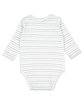 Rabbit Skins Infant Long Sleeve Jersey Bodysuit shadow stripe ModelBack