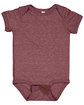 Rabbit Skins Infant Harborside Melange Jersey Bodysuit burgundy melange ModelQrt