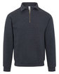 Jerzees Adult Super Sweats NuBlend Fleece Quarter-Zip Pullover black heather OFFront