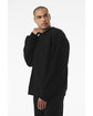 Bella + Canvas Unisex 10oz Crewneck Sweatshirt black ModelSide