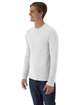 Hanes Unisex Cool-Dri Cotton Touch Long-Sleeve T-Shirt white ModelQrt