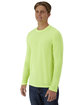 Hanes Unisex Cool-Dri Cotton Touch Long-Sleeve T-Shirt safety green ModelQrt