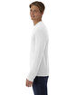 Hanes Unisex Cool-Dri Cotton Touch Long-Sleeve T-Shirt white ModelSide