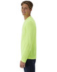 Hanes Unisex Cool-Dri Cotton Touch Long-Sleeve T-Shirt safety green ModelSide