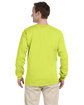 Fruit of the Loom Adult HD Cotton Long-Sleeve T-Shirt safety green ModelBack