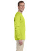 Fruit of the Loom Adult HD Cotton Long-Sleeve T-Shirt safety green ModelSide