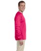 Fruit of the Loom Adult HD Cotton Long-Sleeve T-Shirt cyber pink ModelSide