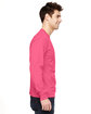 Fruit of the Loom Adult HD Cotton Long-Sleeve T-Shirt neon pink ModelSide